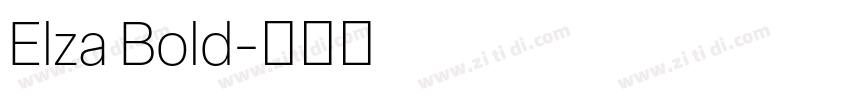 Elza Bold字体转换